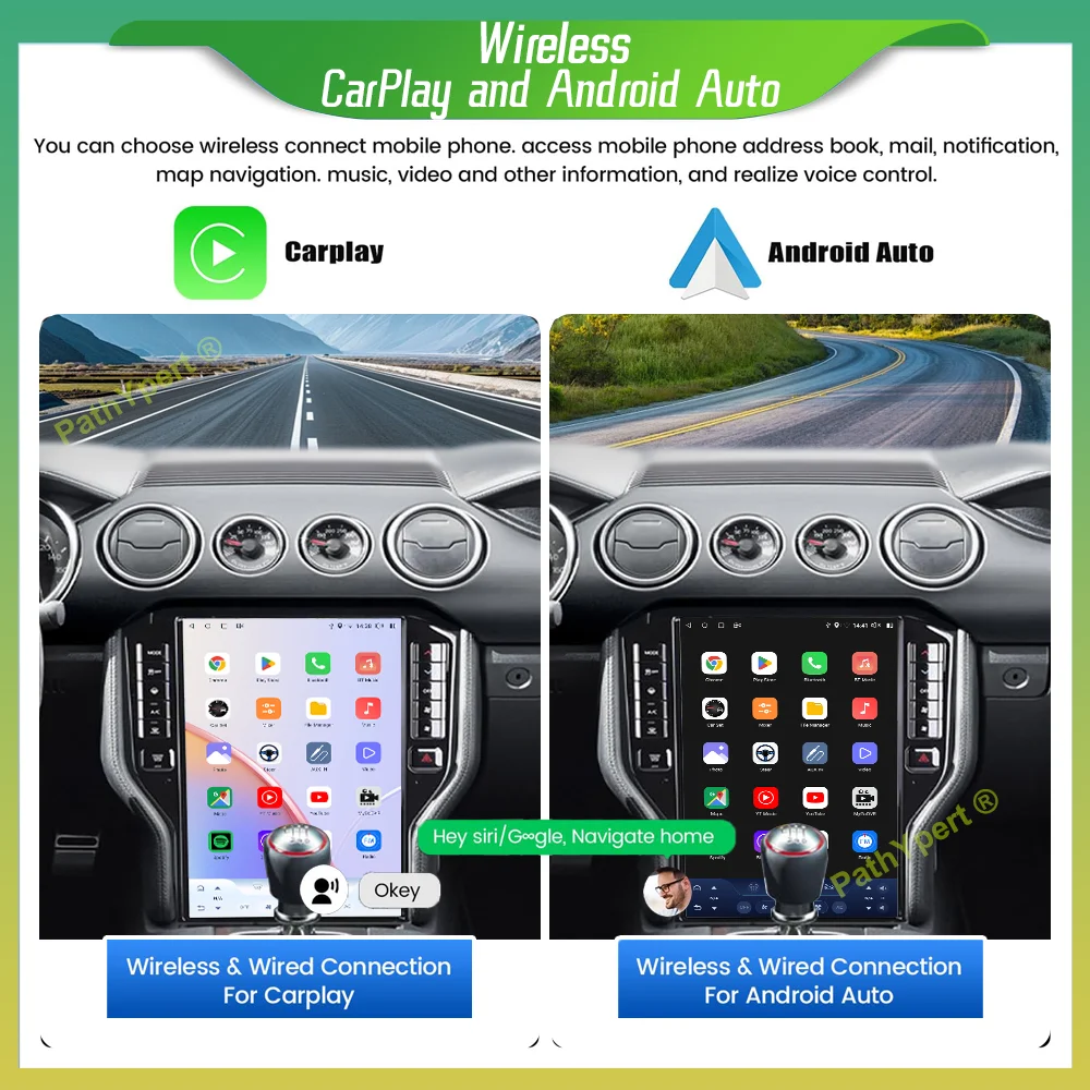 

14.5"Android 15 For Ford Mustang GT 2015-2021 Car Radio Stereo Upgrade Tesla IPS Touch Screen Wireless Carplay Auto 4G Bluetooth
