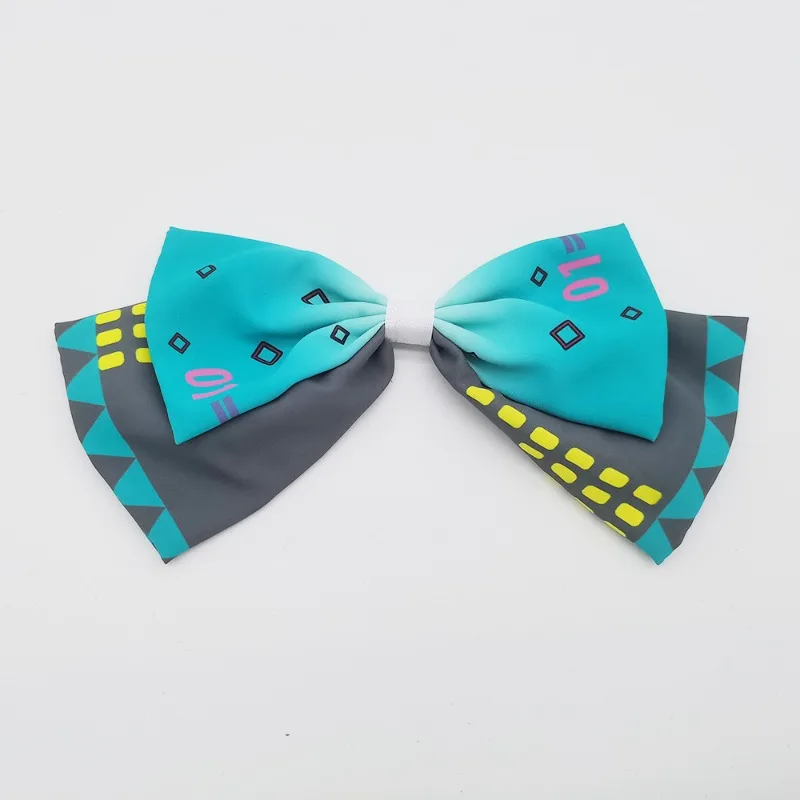 New Hatsune Miku headband hairband creative high-fashion anime cartoon print student cute fresh sweet bowknot bun hair accessory