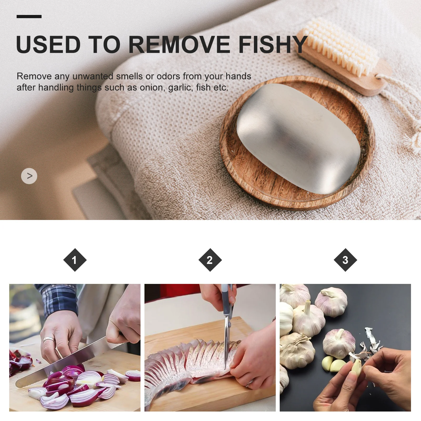 

Stainless Steel Odor Smell Remover Tool Tool For Cooking Smell Absorber Silver Hand Cleaner Kitchen Stainless Steel Soap Soap