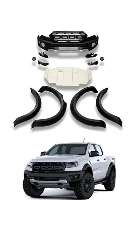 

Auto Car Front Bumper Grille Wide Face Facelift Conversion Body Kit Bodykit for Ford Ranger T7 T8 Upgrade To Raptor 2016-2019