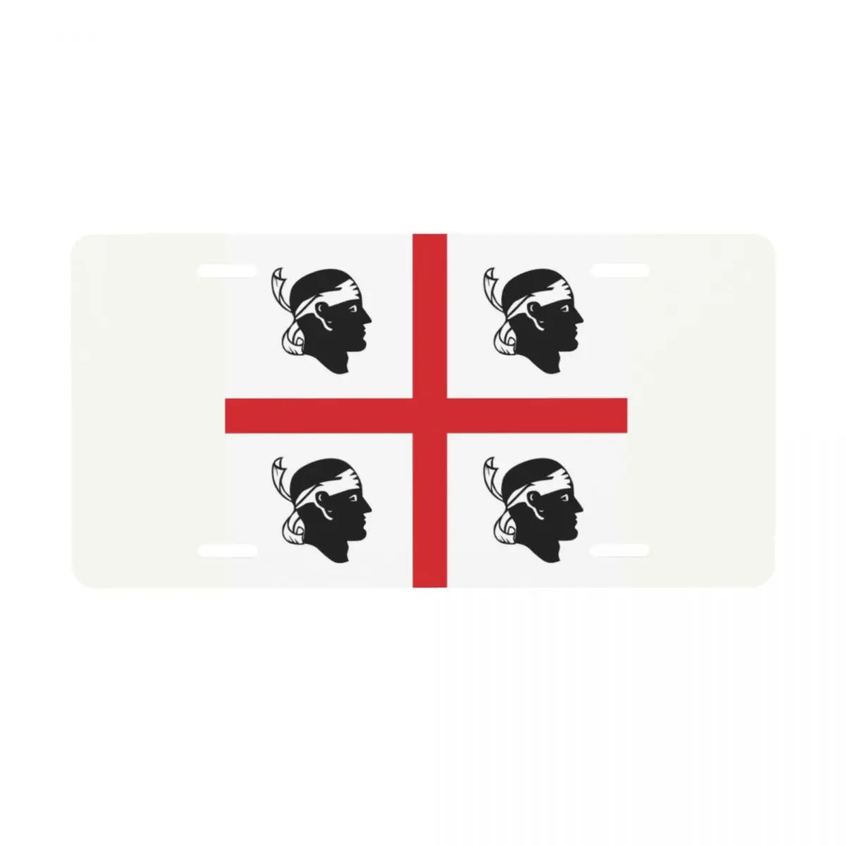 Flag Of Sardinia License Plate Cover Custom Italy Sardegna Four Moors Aluminum Metal Car License Plate Vanity Tag 12x6 Inch