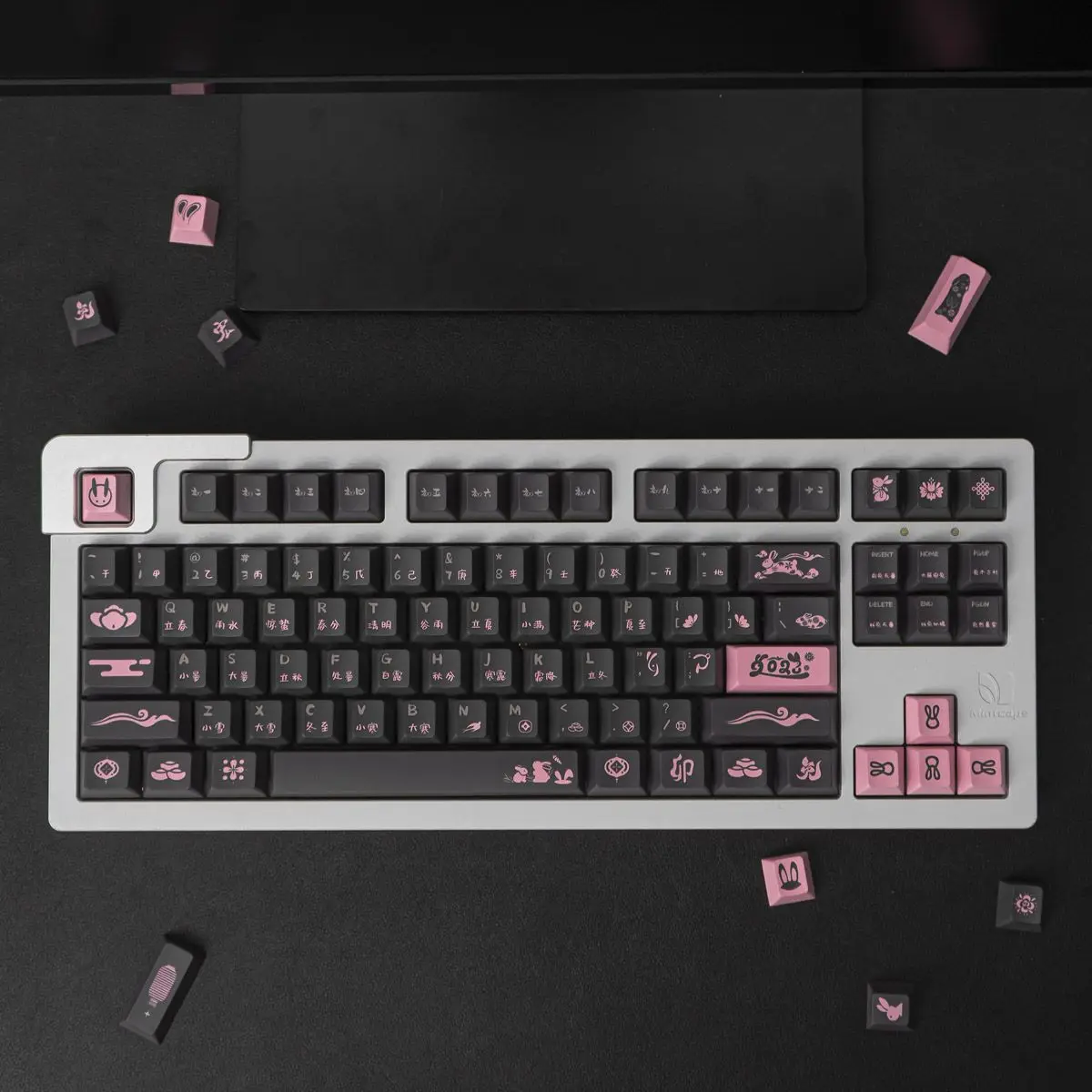 

Rabbit full set of mechanical keyboard keycaps PBT sublimation cherry original height 61