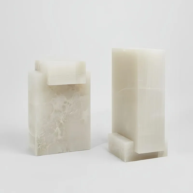 

White jade sofa edge several natural marble light luxury living room square movable side table