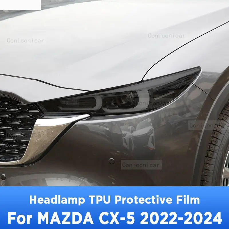 

For MAZDA CX-5 2022 2023 2024 CX5 Car Exterior Headlight Anti-scratch TPU PPF Protective Film Anti-scratch Repair Accessories