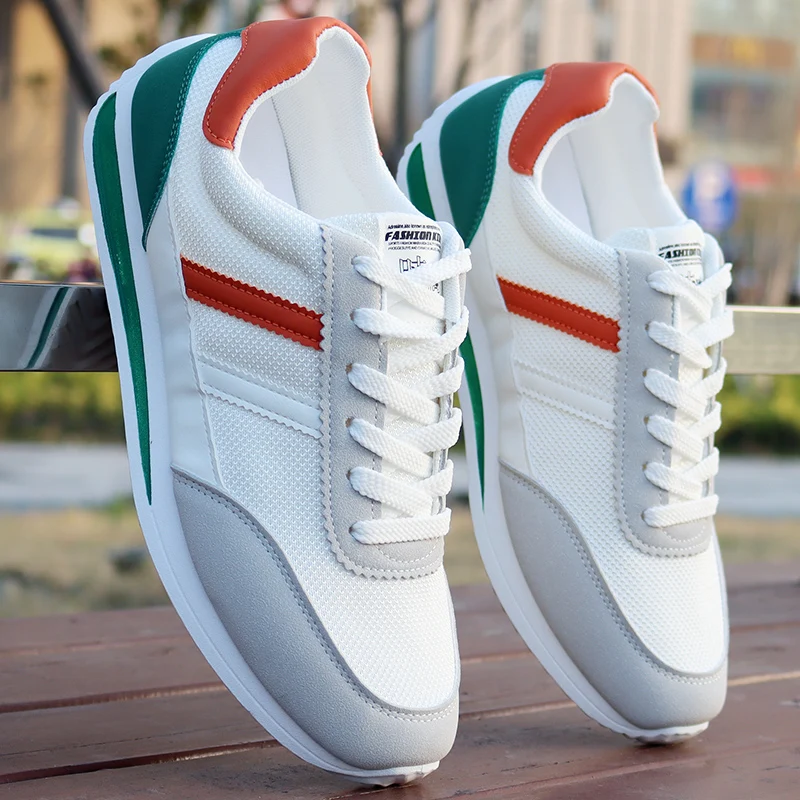 2025 New Summer Breathable Mesh Sports Shoes Men's Casual Running Shoes Fashionable All-Match Agan Men's Shoes Low Top Sneakers