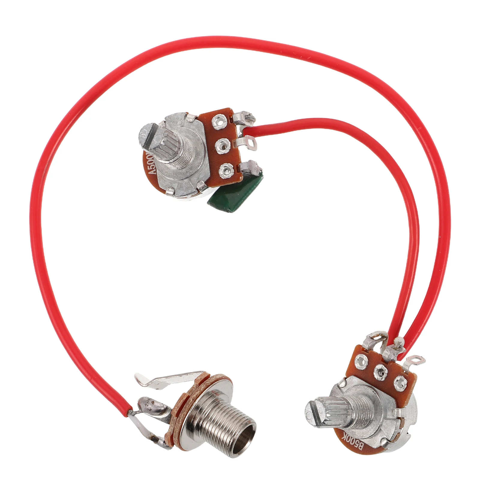 

Electric Replacement 500K Pots 3-Way Toggle Switch Metal Jack Circuit Kit Replacement Pickup Wiring Harness Wiring Harness