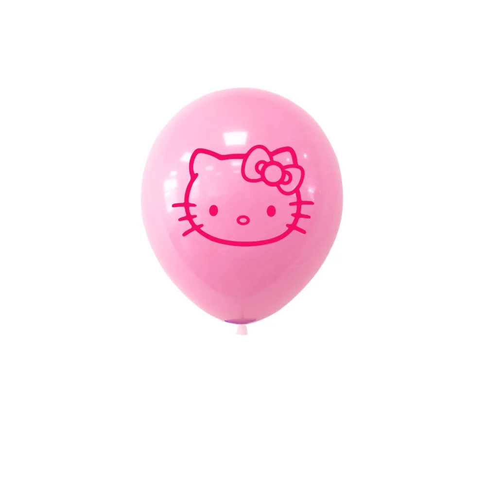 Cartoon Hello Kitty 12 inch Pink Latex Balloon Set Girl\'s Birthday Party Wedding Balloon Decoration Baby Shower Ball Toy Gift