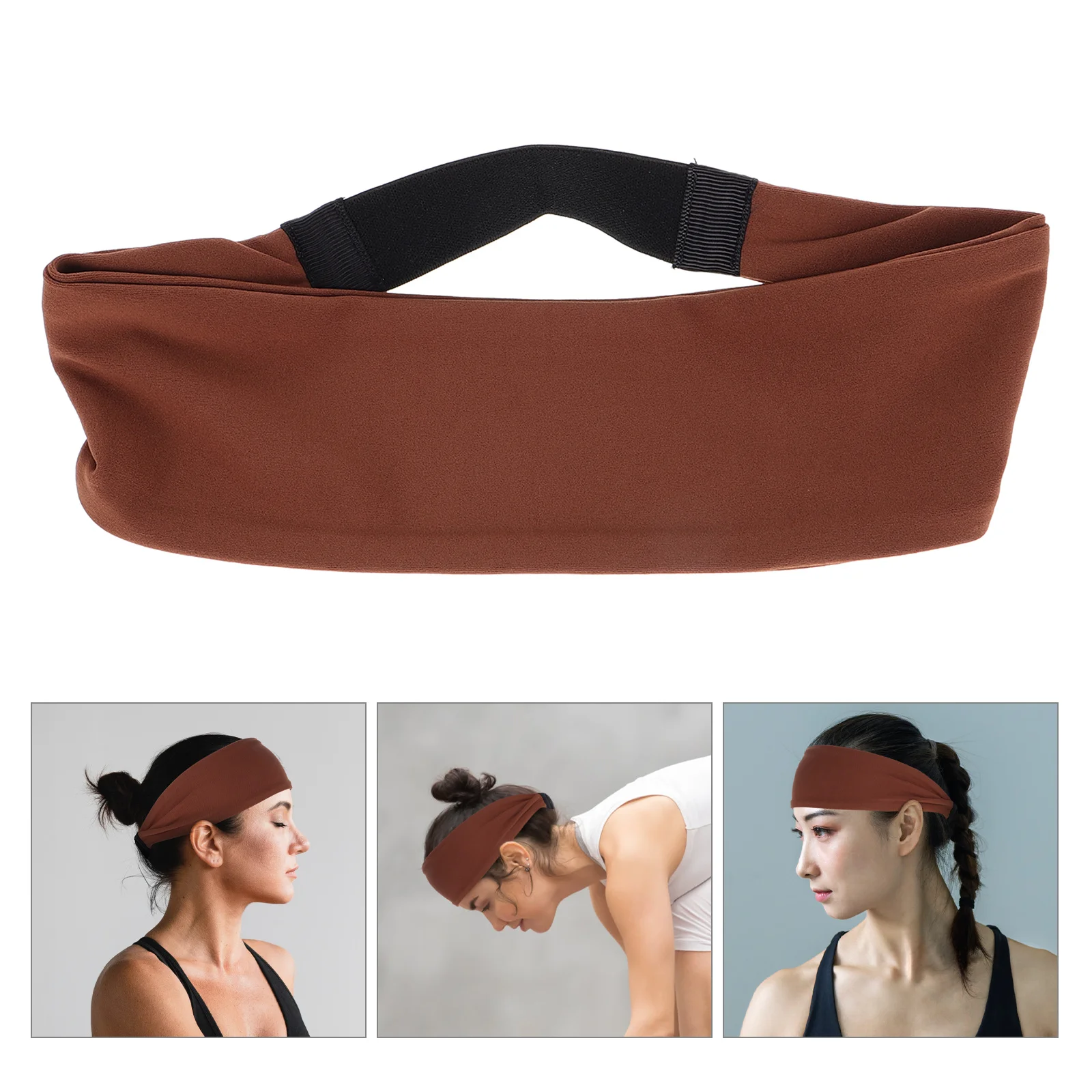 

Unisex Sweatband Sports Headband Stretchy Soft Wide Band for Running Yoga Cycling Basketball Tennis Workout Running