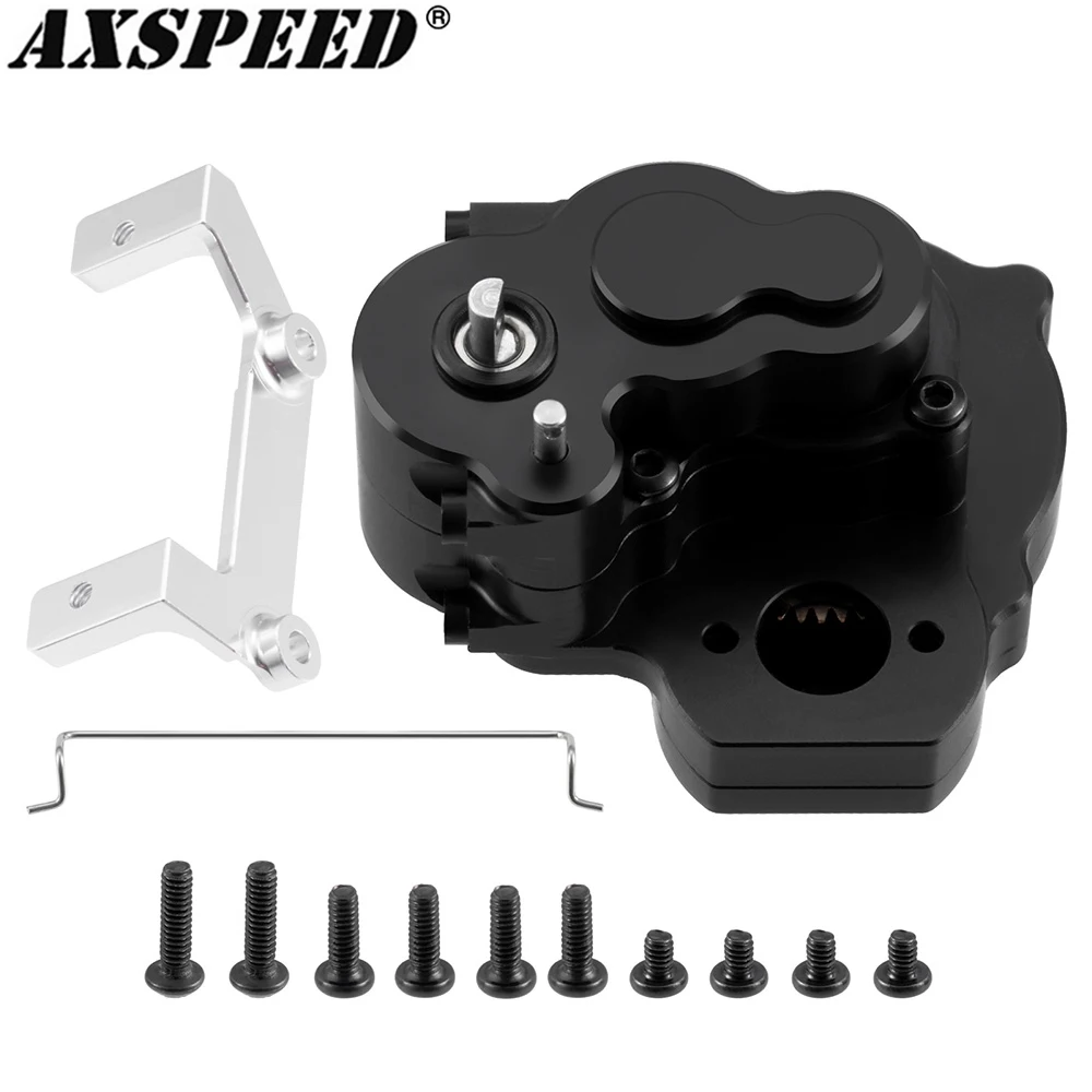 

AXSPEED Metal RC Car Transmission Gearbox for 1/18 RC Crawler FMS FCX18 LC80 Upgrade Parts