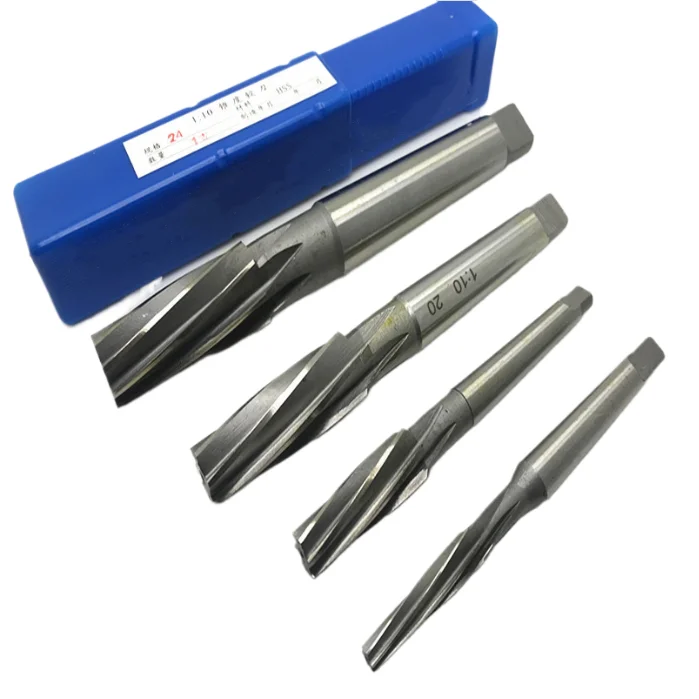 HSS 1:10 Spiral Taper Reamer 8-46, Mohs Taper Shank Reamer, Used for Deburring Steel, Copper, Aluminum Metal Cutting Reamer