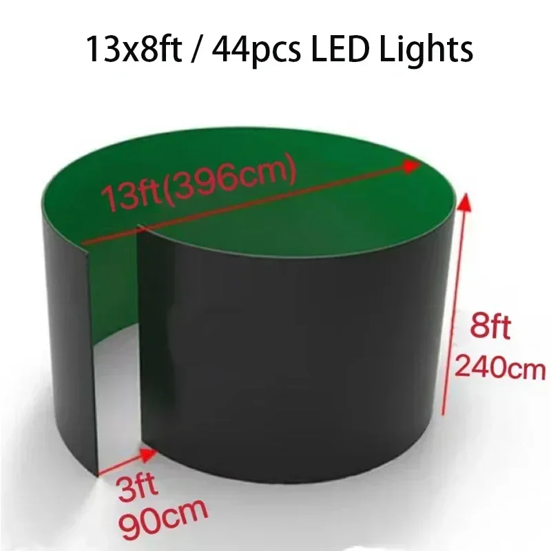 Tenda da sfondo con recinzione 360 con sfondo luminoso a LED 8 piedi 10 piedi 360 cabina fotografica supporto per recinzione a spirale per eventi di feste