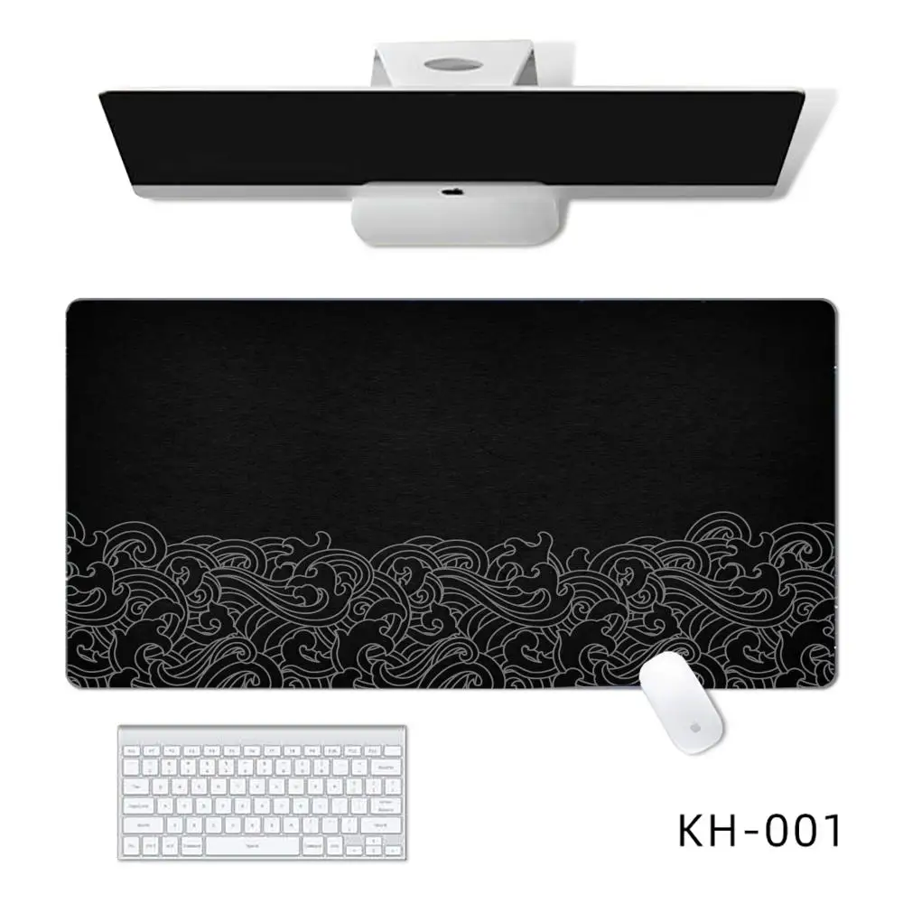 Mouse pad XXL para mesa, mouse pad para jogos, com bordas costuradas e base de borracha antiderrapante