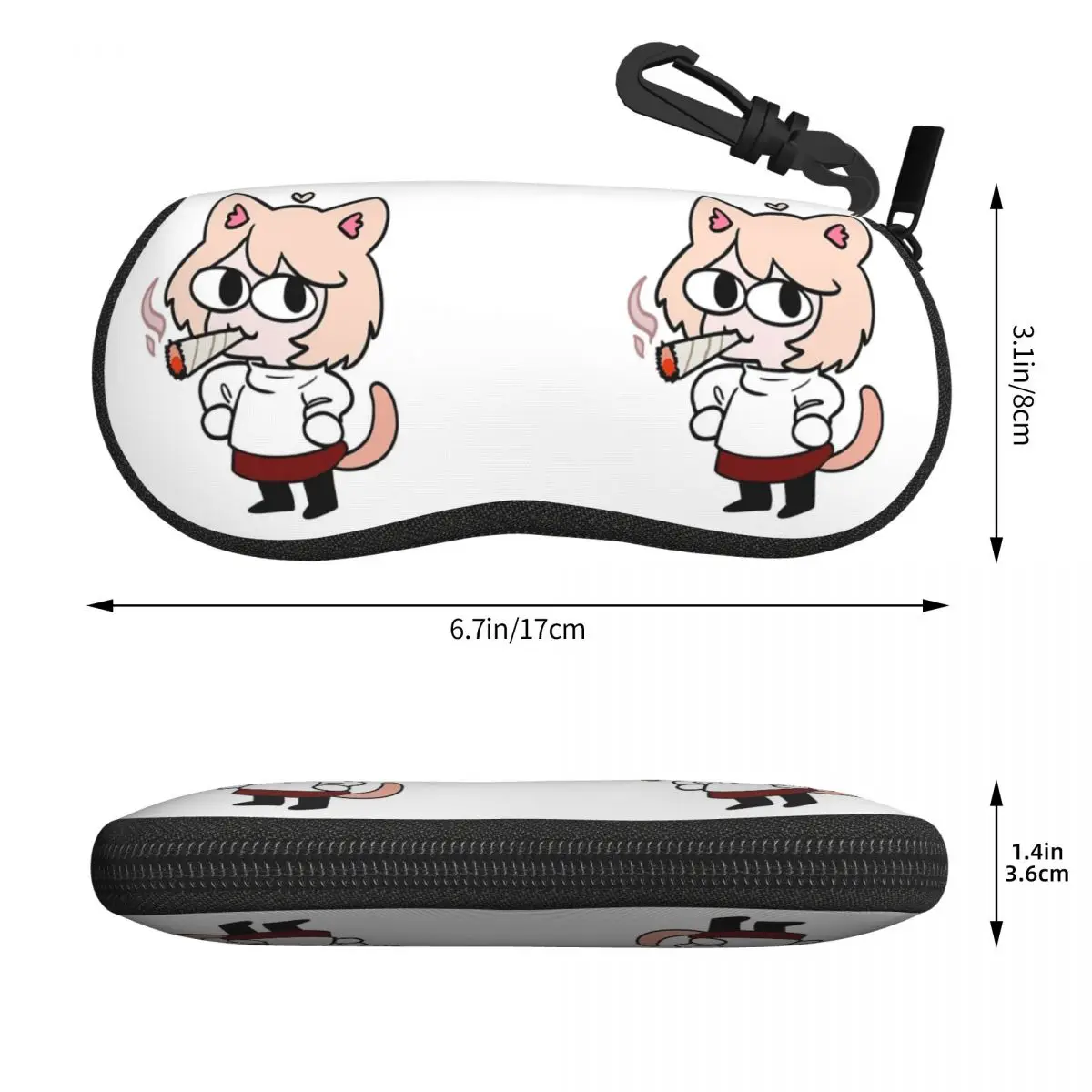 Smoking Neco Arc Shell Glasses Case Protective Sunglasses Box Women Men Soft Eyeglass Bag Pouch