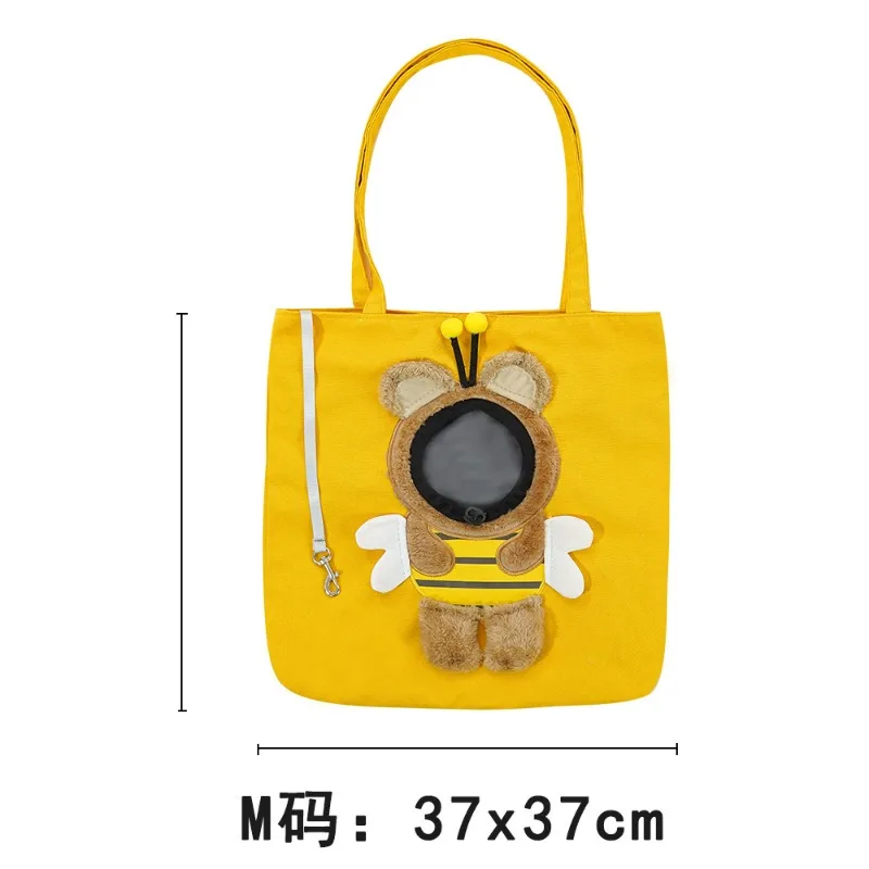 

Cute Cartoon Pet Shoulder Bag Cat Dog Carrier Head Out Tote Crossbody Light Travel for Small Dogs Cats Bee Bunny Dino Design Bag