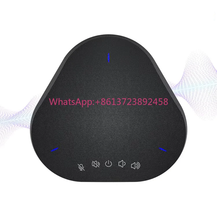 SP 12W Professional Desktop Conference Speakerphone with Plastic Material Multi-Function Buttons and Indicator Lights