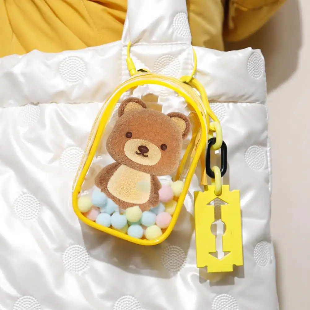 Transparent Doll Display Bag Zipper Closure Dustproof PVC Waterproof Portable Mini Toy Storage Organizer Carrying Pouch