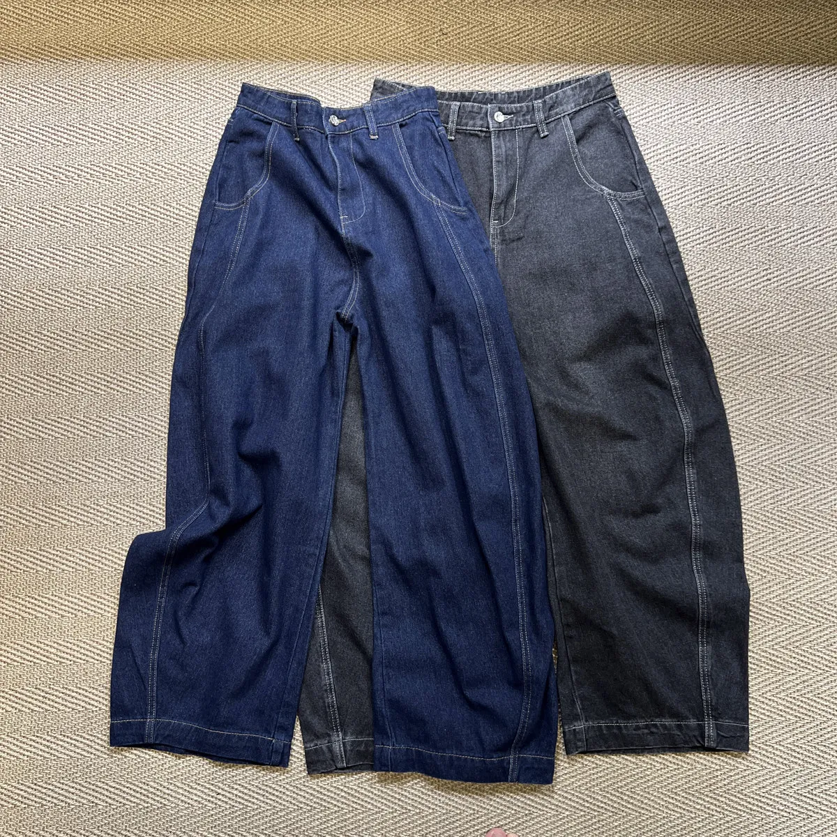 Amekaji Wear Matchet Pants All-Match Vintage Wash Trousers American Casual Worn Jeans Men