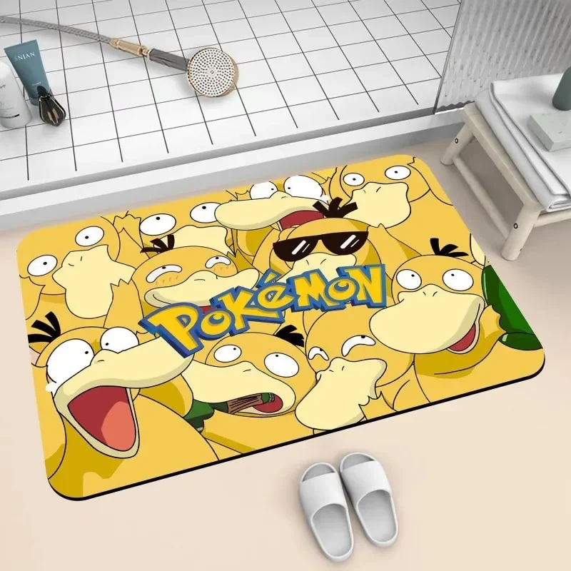 

MINISO Pokemon Psyduck Bathroom Mat Non Slip Bedroom Kitchen Drying Mat Washable Living Room Home Carpet Bath Floor Mat