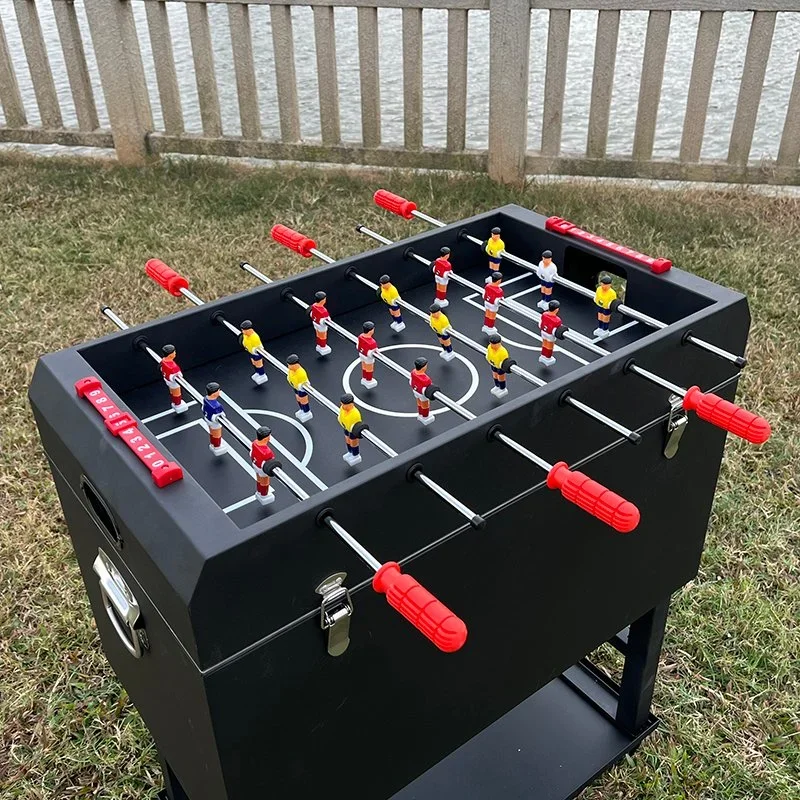 27" Cooler Soccer Table Baby Foot Foosball Soccer Game Table with Cooler Box and Wheels view 5