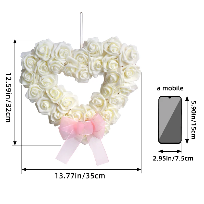 Valentine'S Day White Rose Garland New Love Garland Outdoor Wedding Scene Decoration Props Decoration Wedding