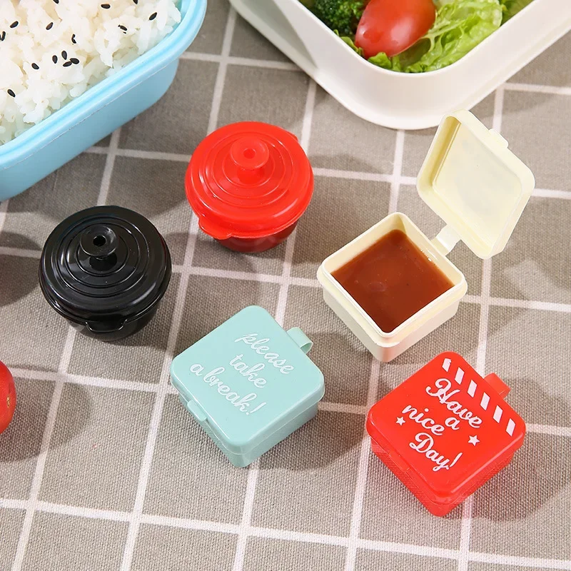 Cartoon Sauce Bottle Mini Bento Box Animal Friend Soy Sauce Box Tomato Sauce Honey Salad Sauce Container Bento Box Accessories