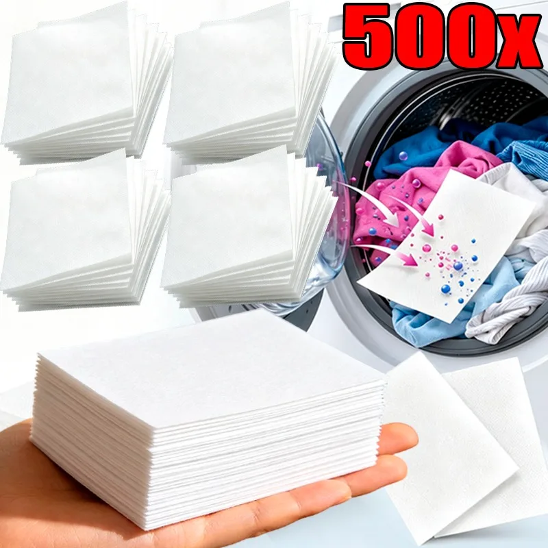 50-500PCS Washing Machine Color Absorption Sheet Dyeing Proof Laundry Sheets Anti-Staining Laundry Tablet Color Catcher Sheets