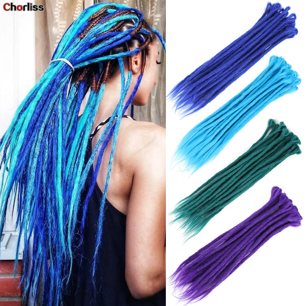 Dreadlock Hair Extensions Handmade Crochet Hair Synthetic Crochet Braids Hair Fauxlocs Hair Extension For Women Dreadlocks Hair