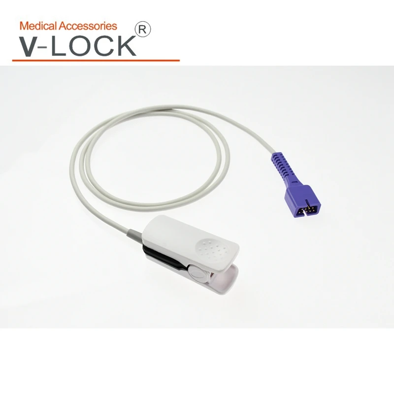 1.1M Length Popular Adult Finger Clip Child Neonate Wrap SPO2 Sensor Oxygen Probe with DB9 9Pin Nellor Oxi Mould for Monitor