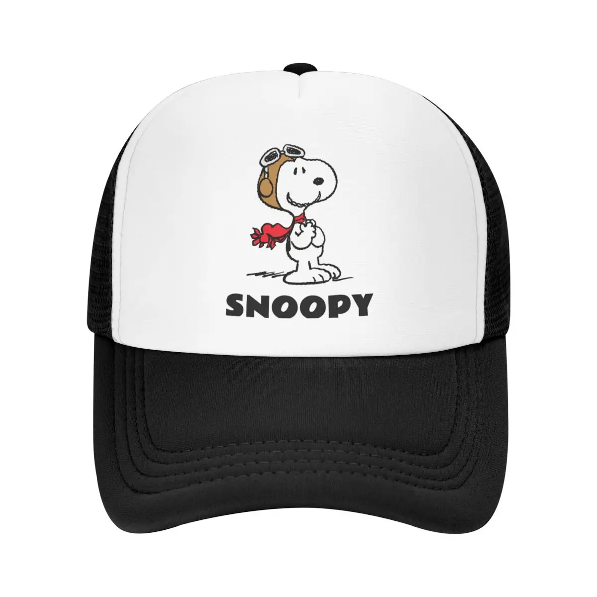 Peanuts Snoopy Flying Ace Mesh Baseball Caps Women Hip-Hop Worker Cap Hat Breathable Snapback Caps Sports Cap Summer Trucker Cap