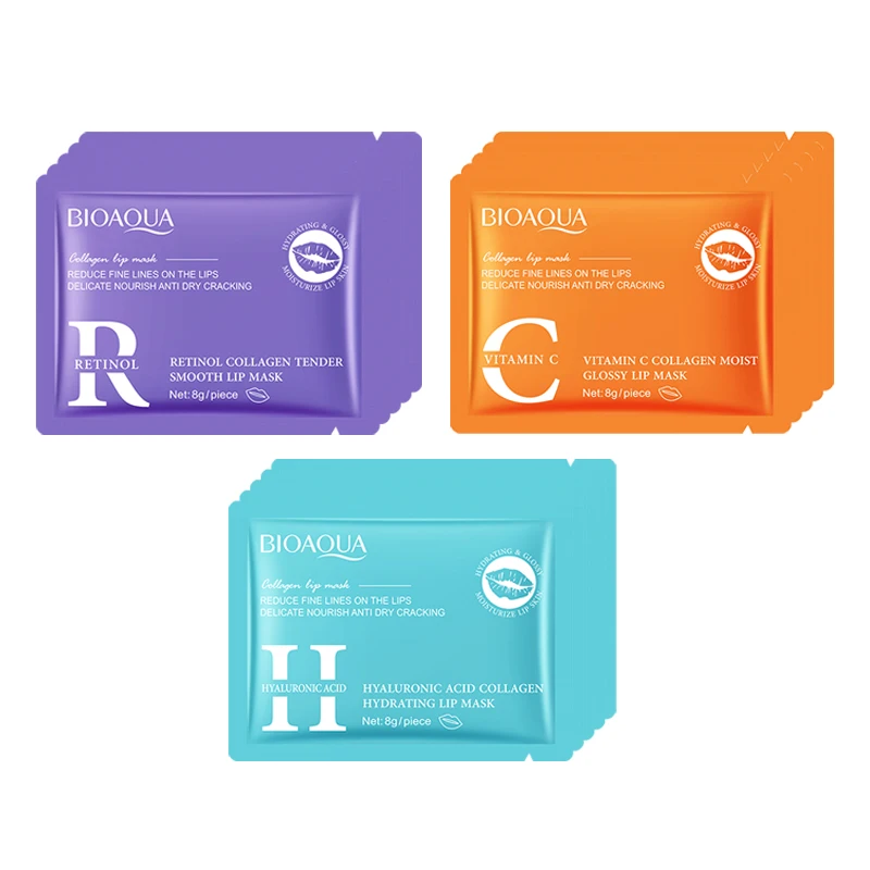 BIOAQUA الريتينول كريستال الكولاجين قناع الشفاه ترطيب طبطب الشفاه أقنعة هلامية المضادة للتجاعيد ترطيب الشفاه سمنة الشفاه العناية بالبشرة #1
