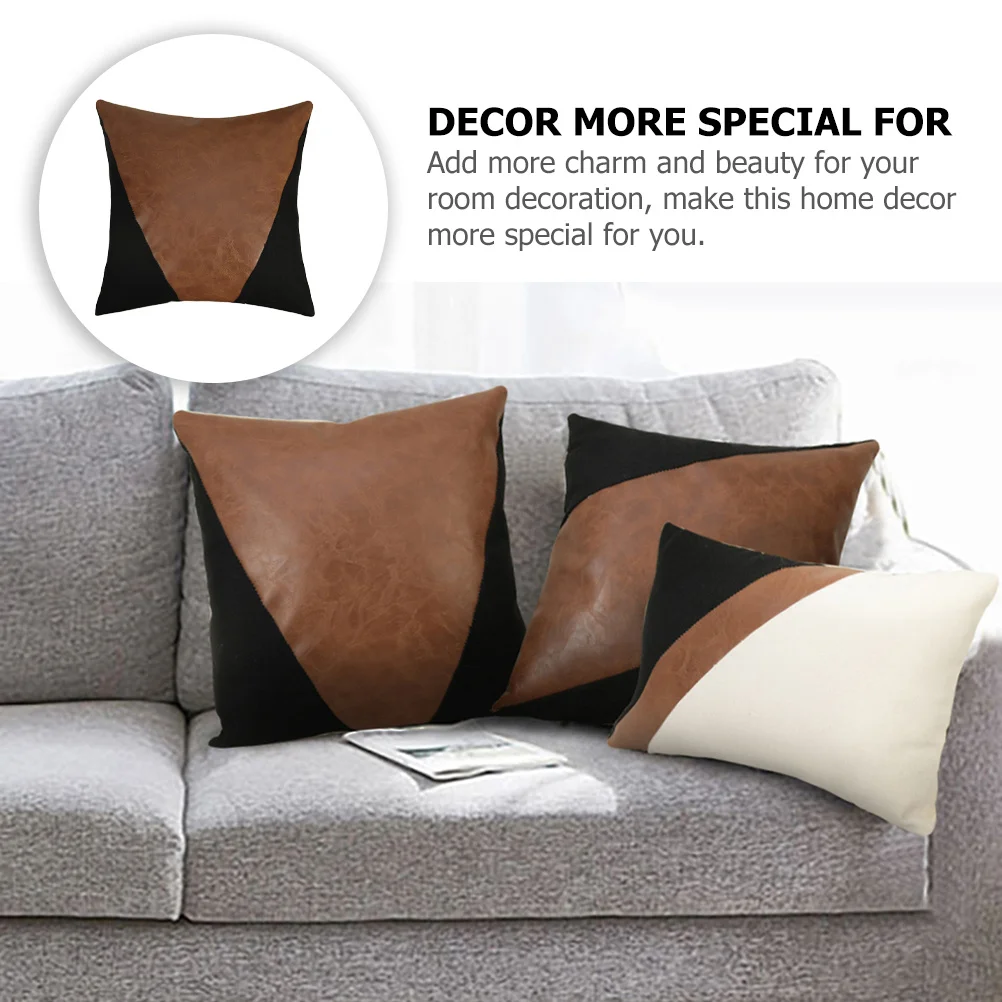 

Unique Square Pillow Cover Contemporary Stripe Pattern for Living Room Bedroom Office Sofa Comfortable Non-Deformed Pillow