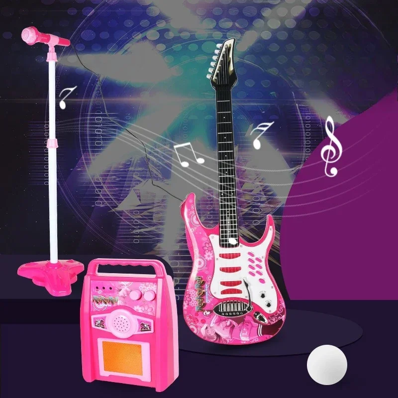 Best Choice Products boy girl Electric Musical Guitar Play Set, Toy Guitar Starter Kit Bundle Microphon