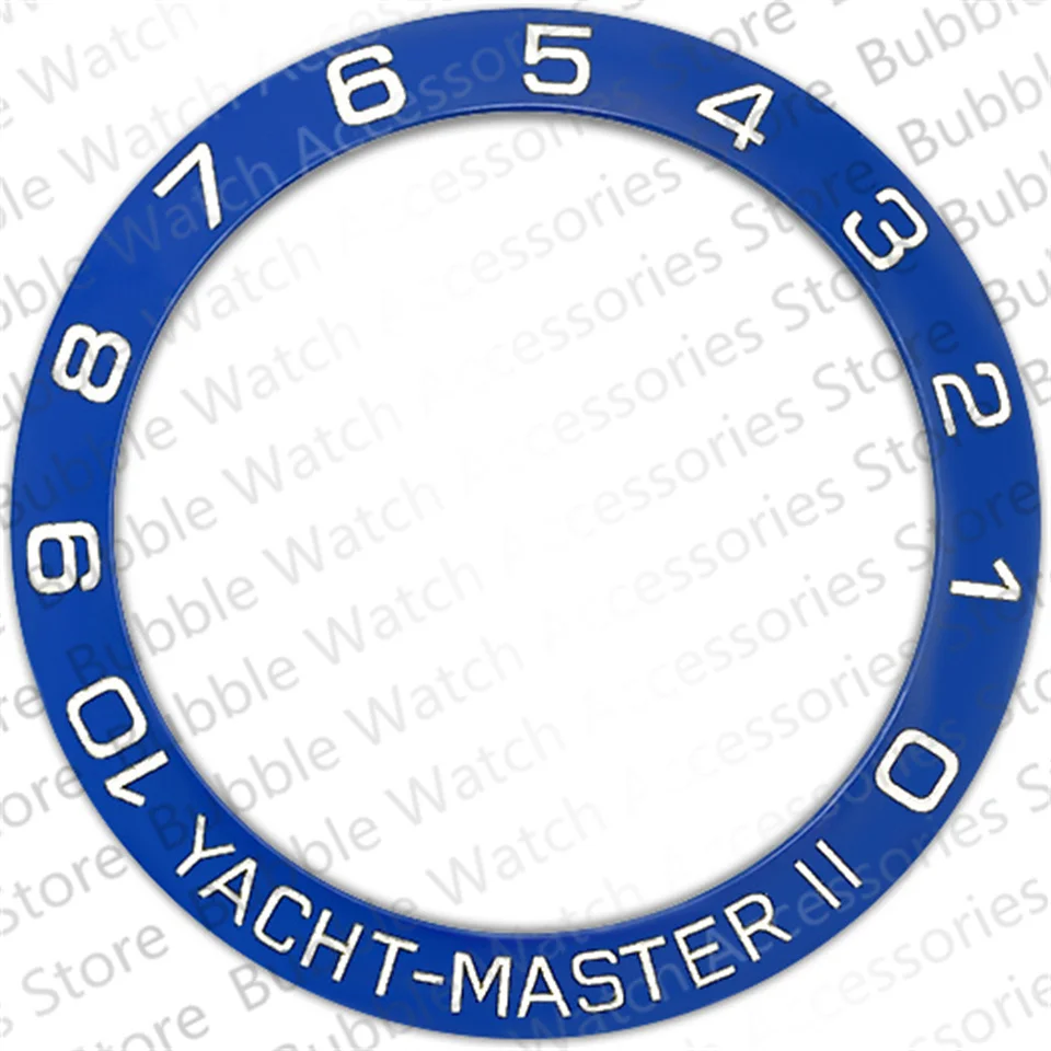 42mm*33mm Blue Ceramics Bezel Insert Fit For Rlx Ym2 Mechanical Wristwatch