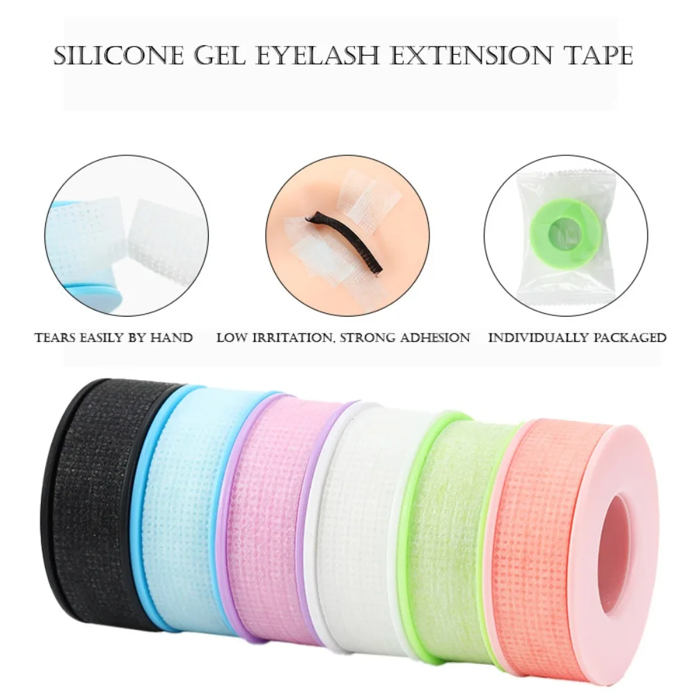 Silicone Gel Eyelash Extension Tape 9M Non Woven Lash Tape Breathable Easy To Tear Under Eye Protection Tapes for Sensitive Skin