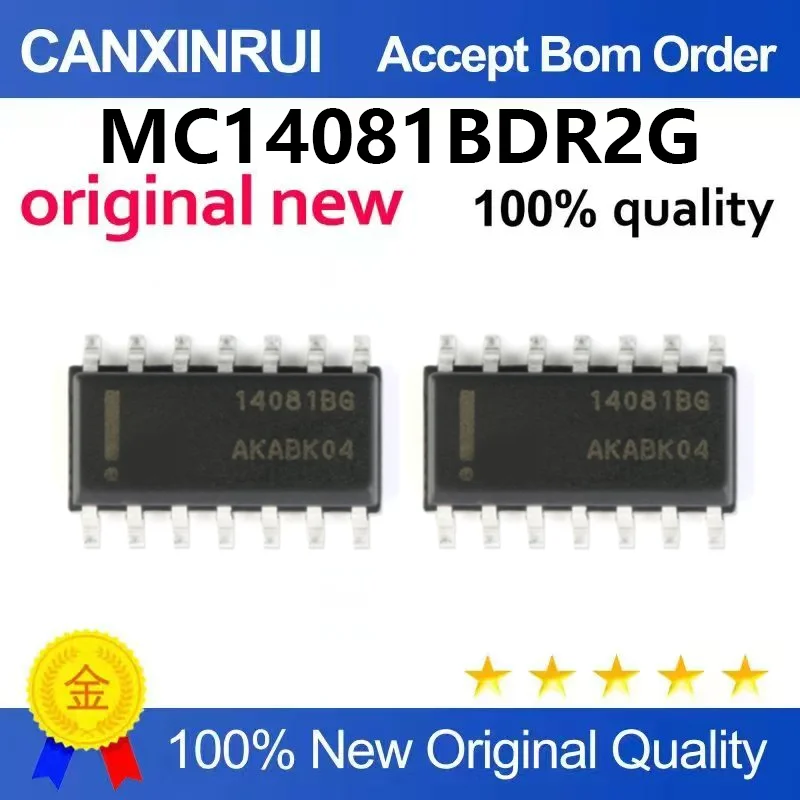 （5pcs-100pcs）Original genuine MC14081BDR2G SOIC-14 four-way 2-input AND gate surface mount logic chip