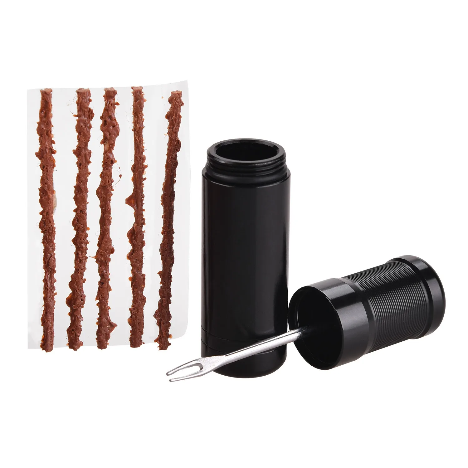 Bike Tubeless Tire Repair Kit Slug Plug Stopper Rubber Bacon Strips and Insertion Tool For Fixing Puncture Flat Road MTB Bicycle