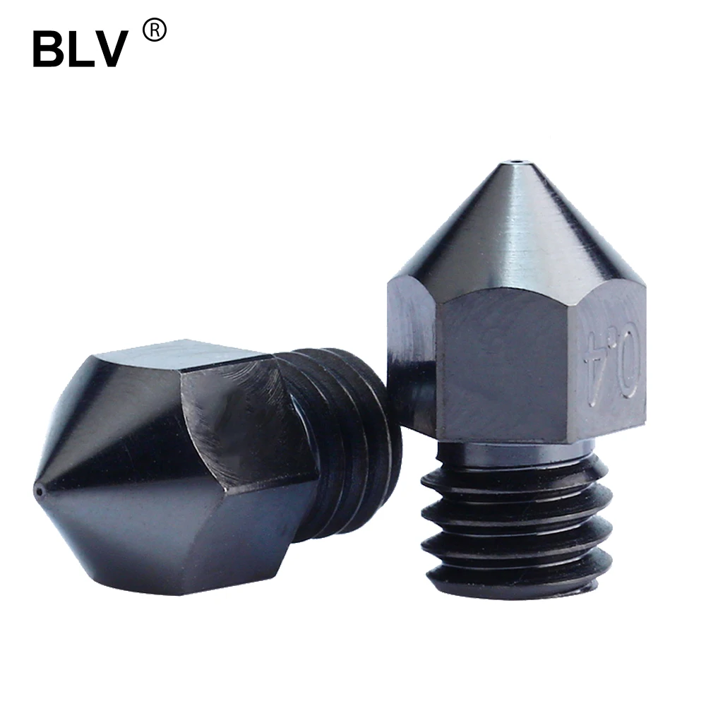 BLV®Swiss MK8 DLC Hardened Steel Nozzle for 3D printers hotend J-head cr10 heat block ender3 hotend m6 Thread