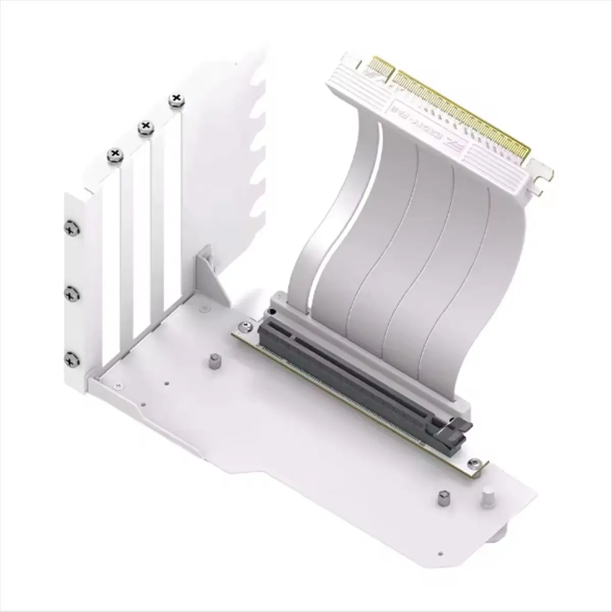 ABGZ Vertical Graphics Card Holder Kit with 15cm PCI-E 4.0 X16 Riser Cable Video Card Support Kit GPU Bracket Holder White