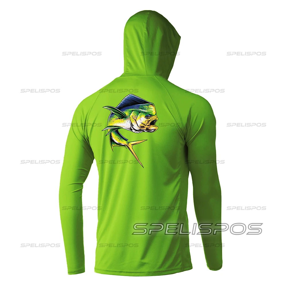 

Hoodies Fishing Shirt Riding Tops Wear UPF 50+ Running T-shirt Beach Gear Green Outdoor Sports Summer Surfing Dress Long Sleeve