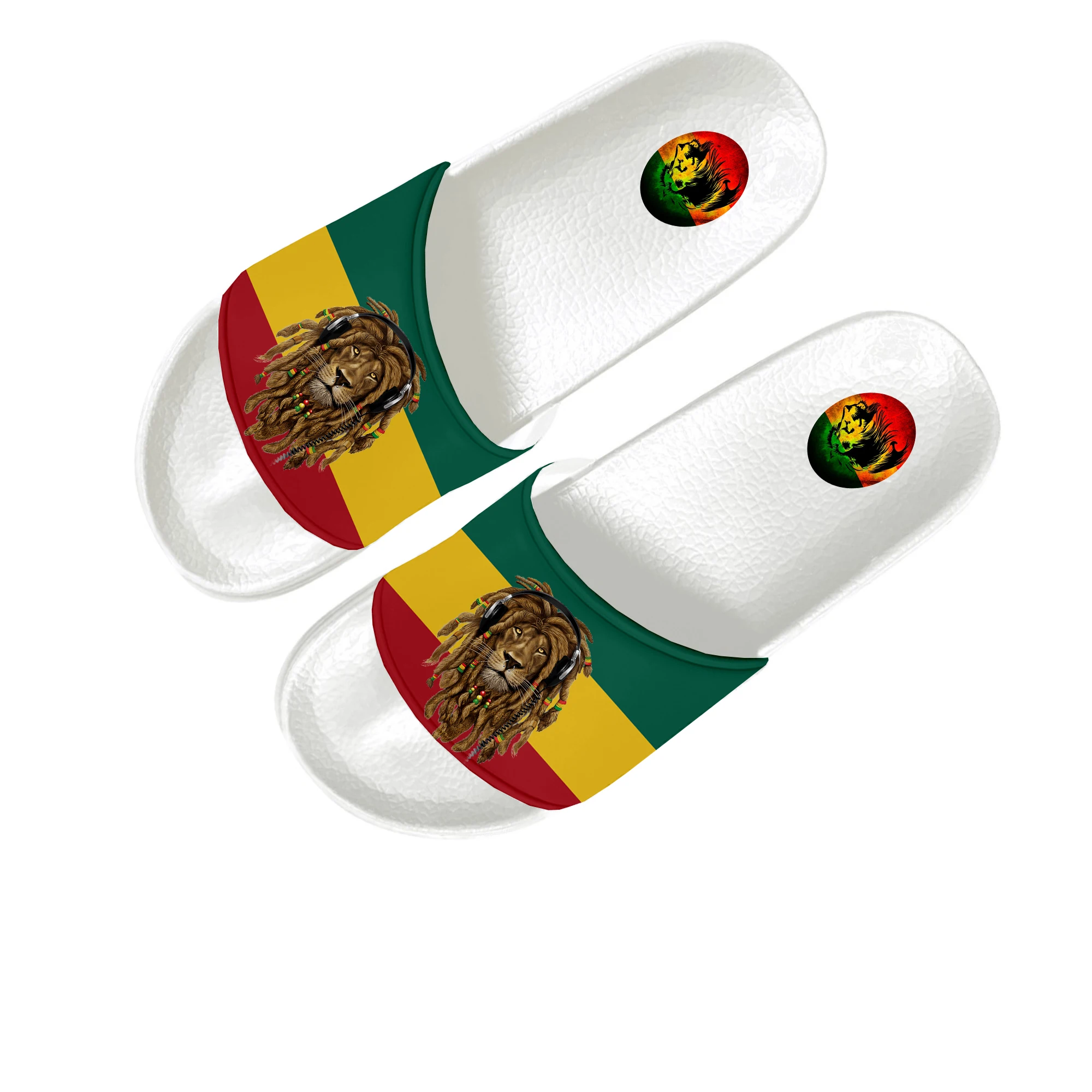 

Reggae Rastafarian Rasta Rastafari Lion Of Judah Slippers Home Water Shoes Men Women Teenagers Children Custom Summer Slipper