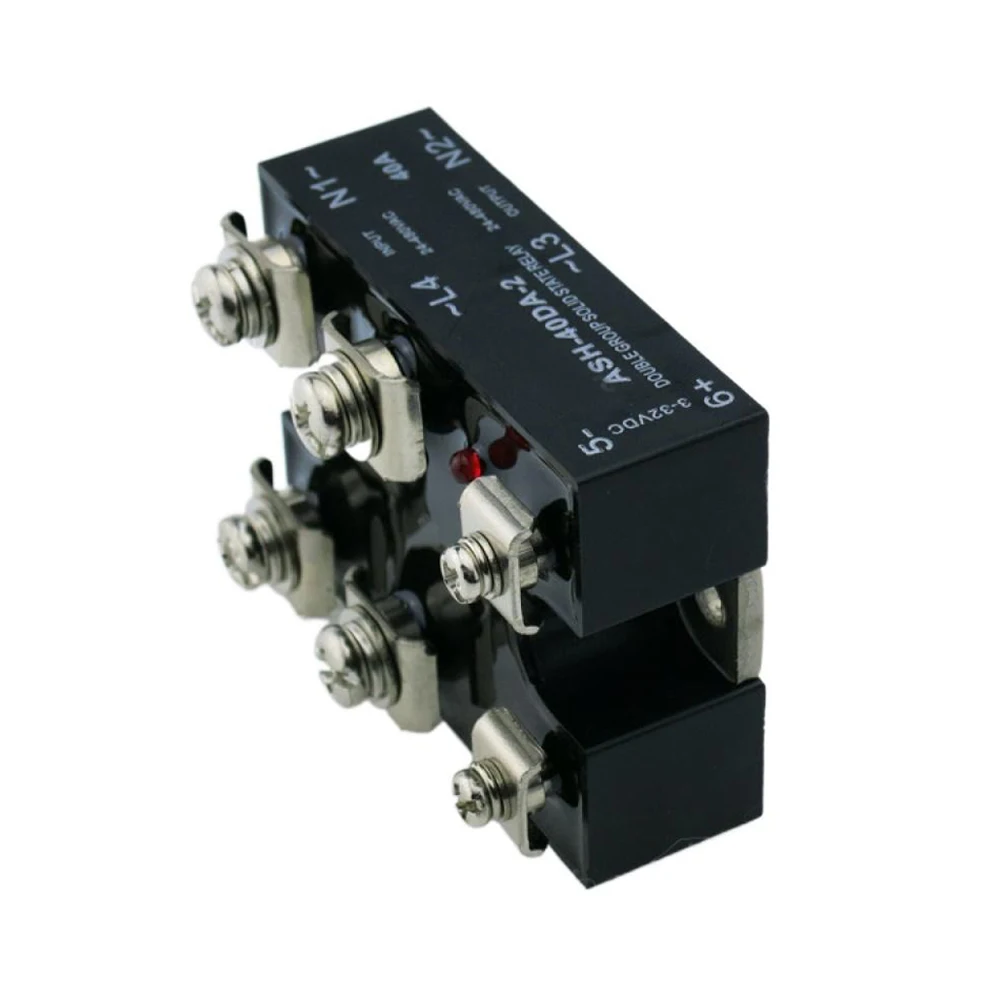 2-phase ASH-40DA-2 Contactless Solid State Relay DC Controls AC with Led Indicator Light