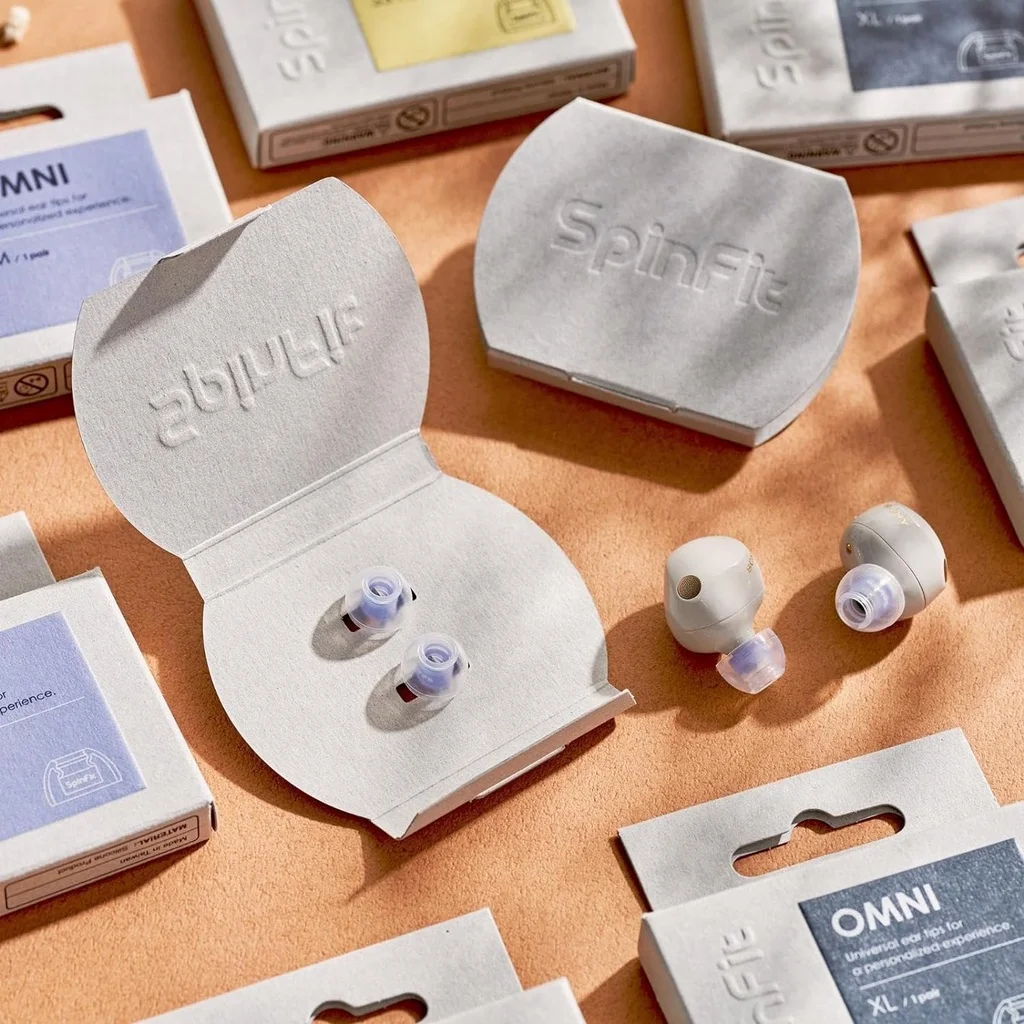 SpinFit OMNI Patented Silicone Eartips for True Wireless Earbuds with 3.7 mm Nozzle Dia 1 Pair for Sony WF-C700N
