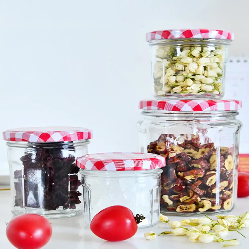

Glass Storage Jar Set of 5 Glass Pickle Bottles with Lids Multifunctional Storage Jars for Strawberry Jam Spices for Kitchen