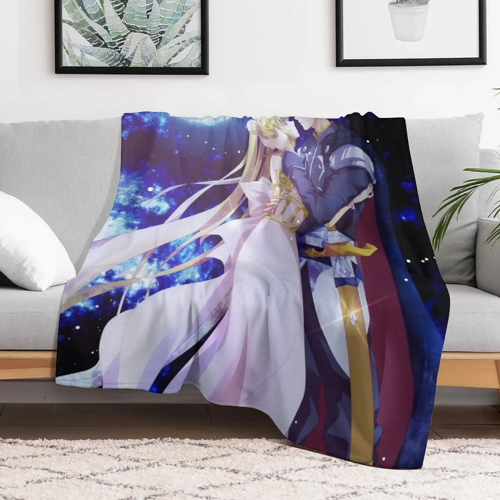 Princess Serenity And Tuxedo Mask Throw Blanket wednesday Beautifuls Blankets