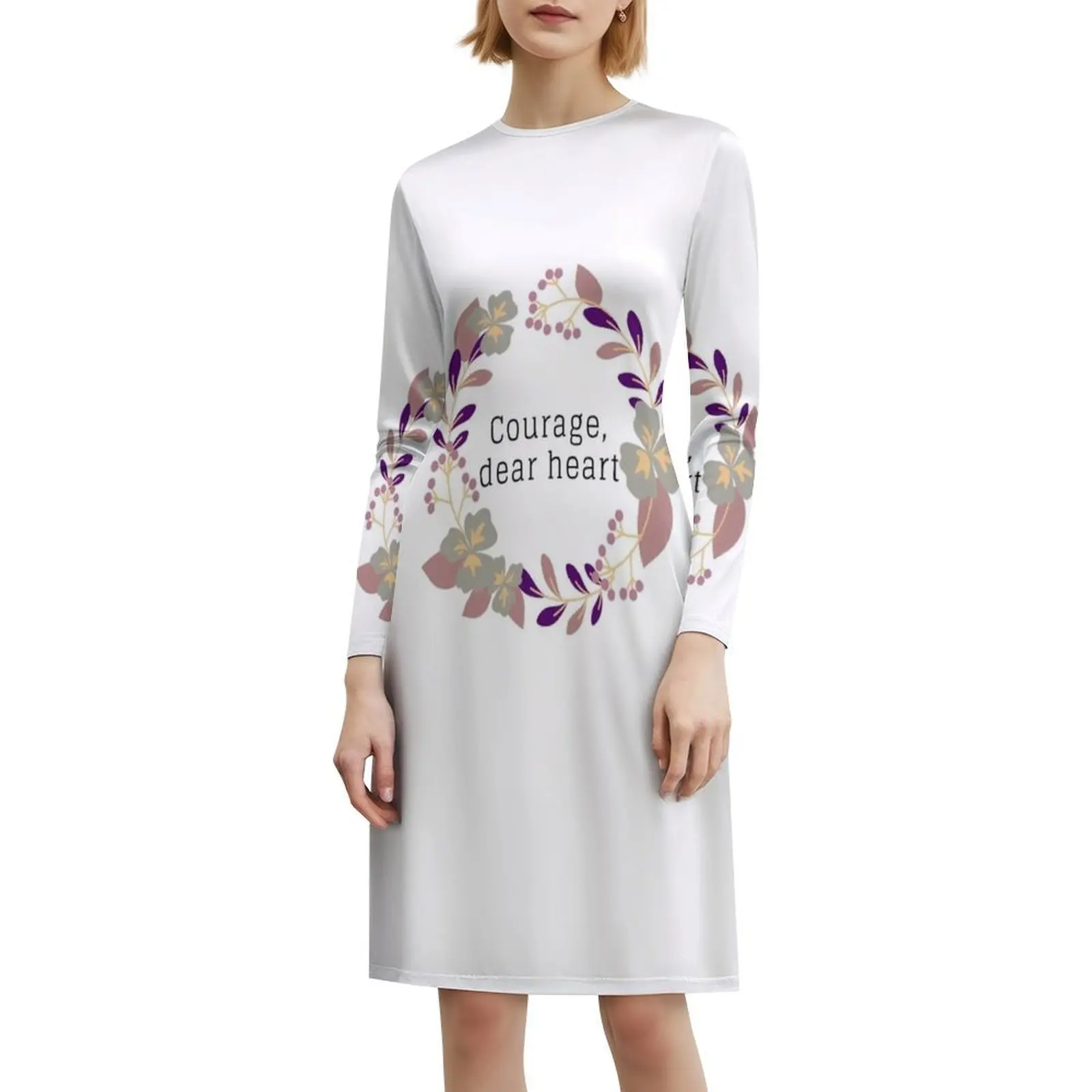 Moed Beste Hart Violet Koreaanse Stijl Jurk Voor Vrouwen Elegante Casual Jurk Voor Feest Of Dagelijks Dragen Moed Hart Beste Narnia