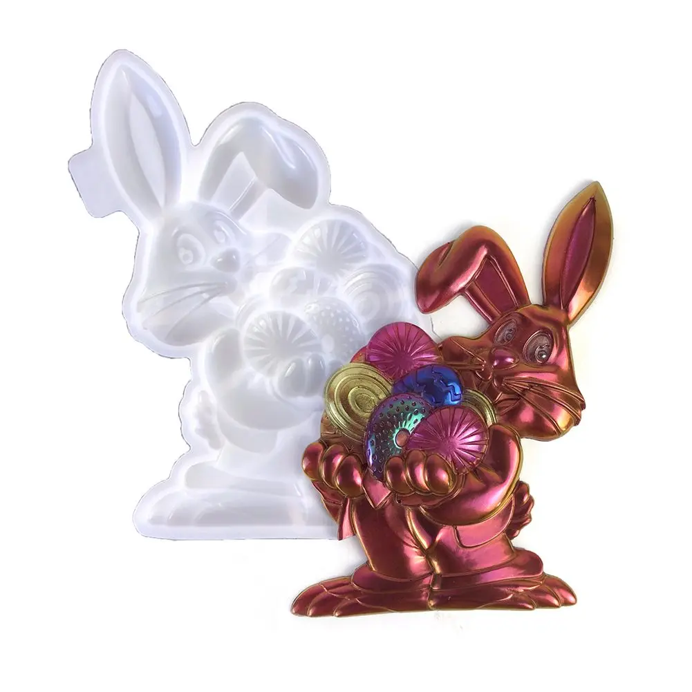 Bunny Eggs Mold Silicone Mold DIY Crafts Easter Ornament Accessory Easter Rabbit Decor Parts Hanging Painting Home Decor