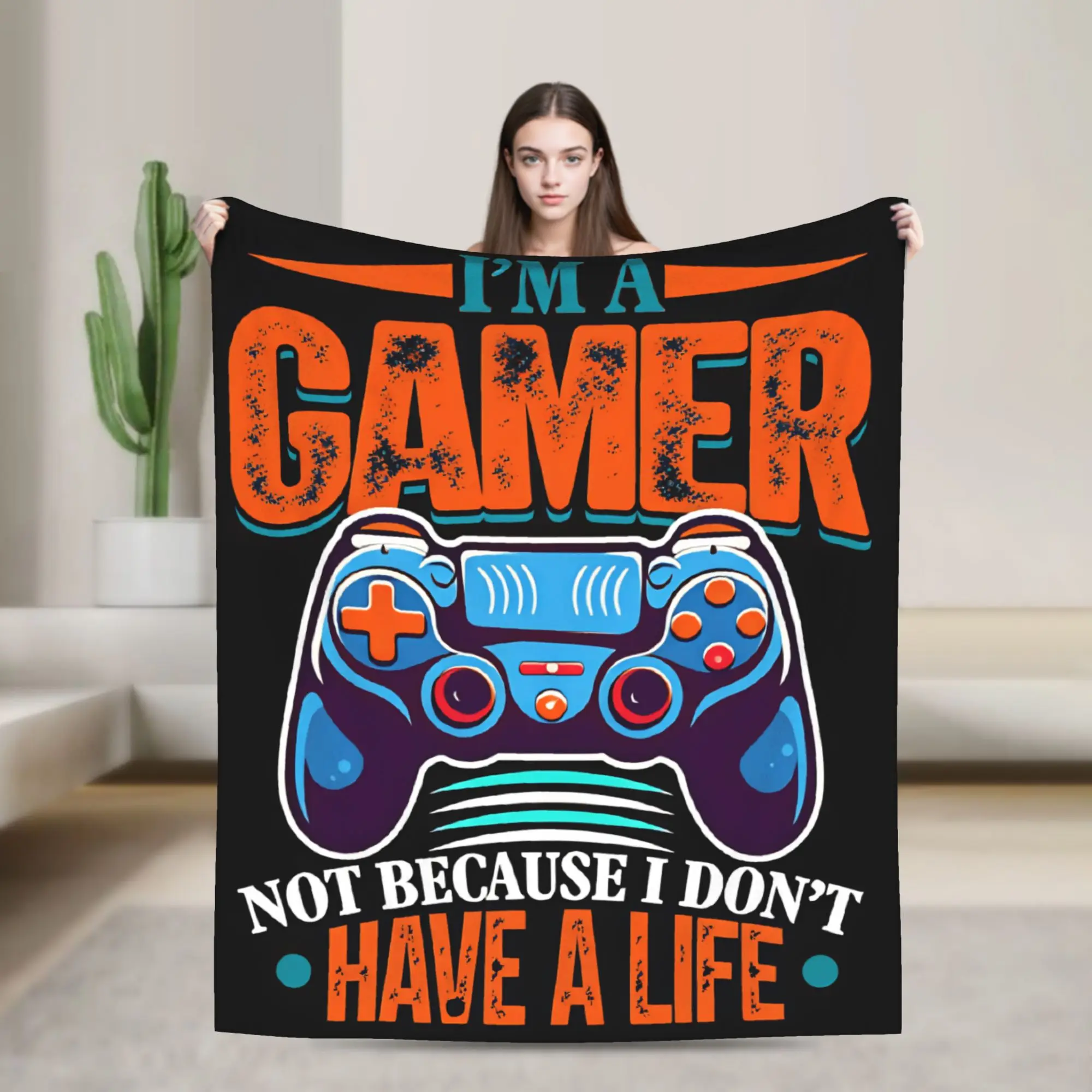 I Am A Gamer Not Because I Dont Have A Life Soft Blanket For Living Room  Funny Bedding Throws Winter Plane Flannel Bedspread