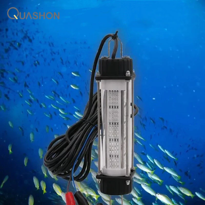 

High-power Underwater Fish Lamp Fishing Light 120W 12V 7M Wire Green White Squid Shad Attracting Lure Submersible Fishing Finder