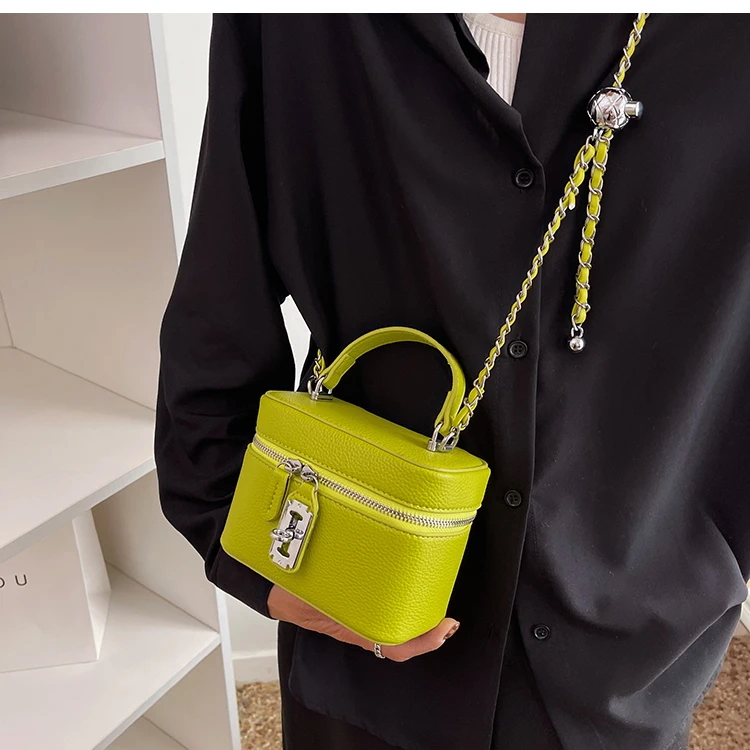 Summer Female Mini Mobile Phone Bags Box Square Handbags Fashion Chains PU Shoulder Crossbody Bag Elegant Ladies Bag Purse