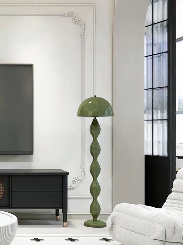 Ancient green mushroom floor lamp simple living room sofa next to the bedroom designer decoration lamps